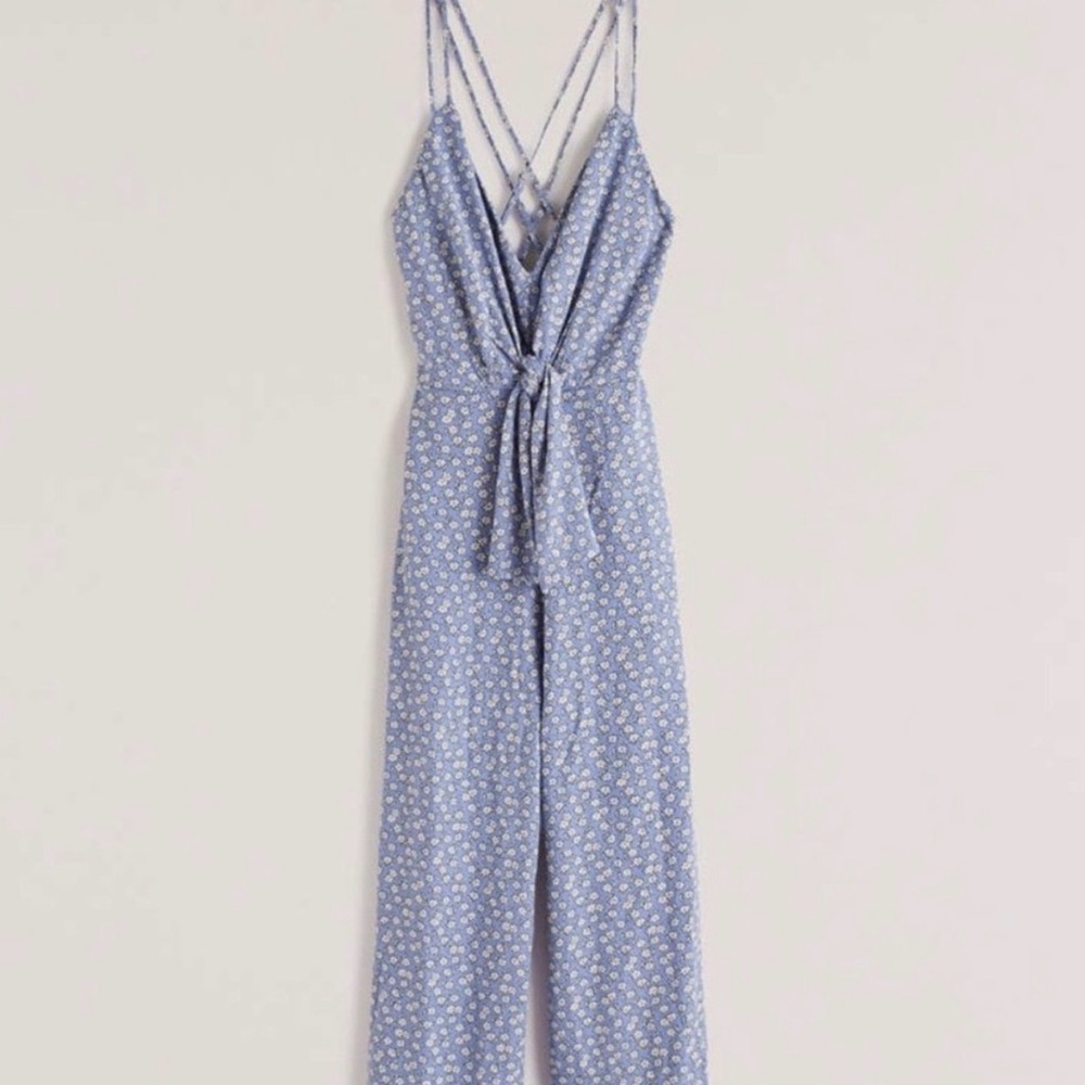 Abercrombie Blue Floral Jumpsuit